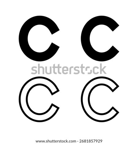 Copyright icon vector illustration. copyright sign and symbol