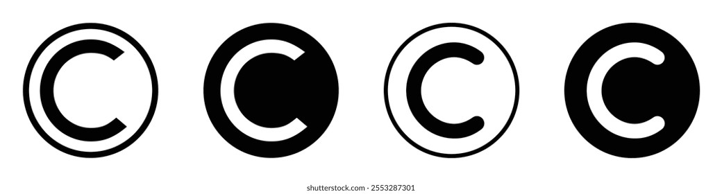 Copyright icon vector set. EPS10