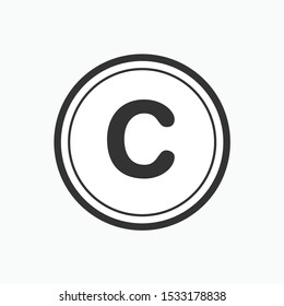 
Copyright Icon - Vector, Sign and Symbol for Design, Presentation, Website or Apps Elements.