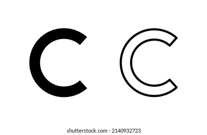 Copyright icon vector. copyright sign and symbol