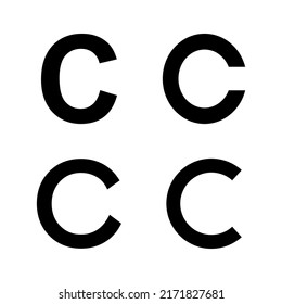 Vector de icono de derechos de autor. signo de copyright y símbolo