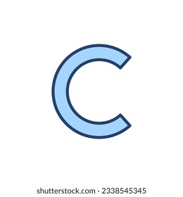 Vector de icono de derechos de autor. signo de copyright y símbolo