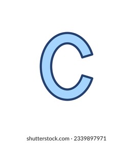 Copyright icon vector. copyright sign and symbol