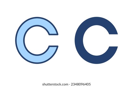Copyright icon vector. copyright sign and symbol