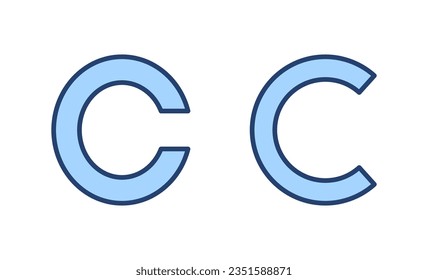 Copyright icon vector. copyright sign and symbol