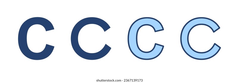 Copyright icon vector. copyright sign and symbol