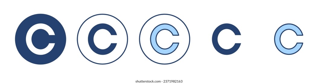 Copyright icon vector. copyright sign and symbol