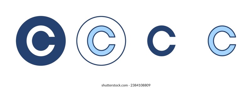 Copyright icon vector. copyright sign and symbol