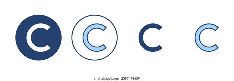 Copyright icon vector. copyright sign and symbol