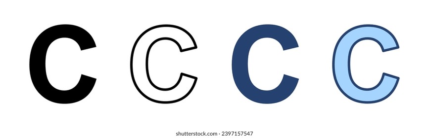 Copyright icon vector. copyright sign and symbol