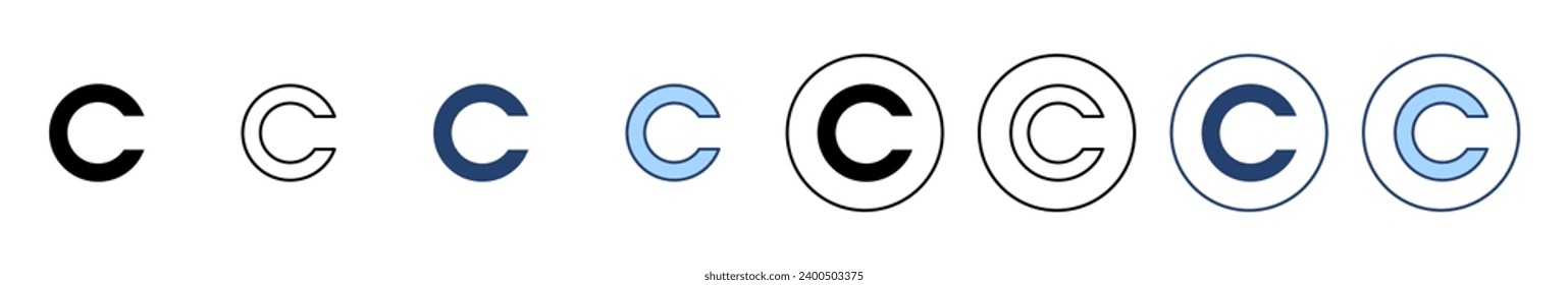 Copyright icon vector. copyright sign and symbol