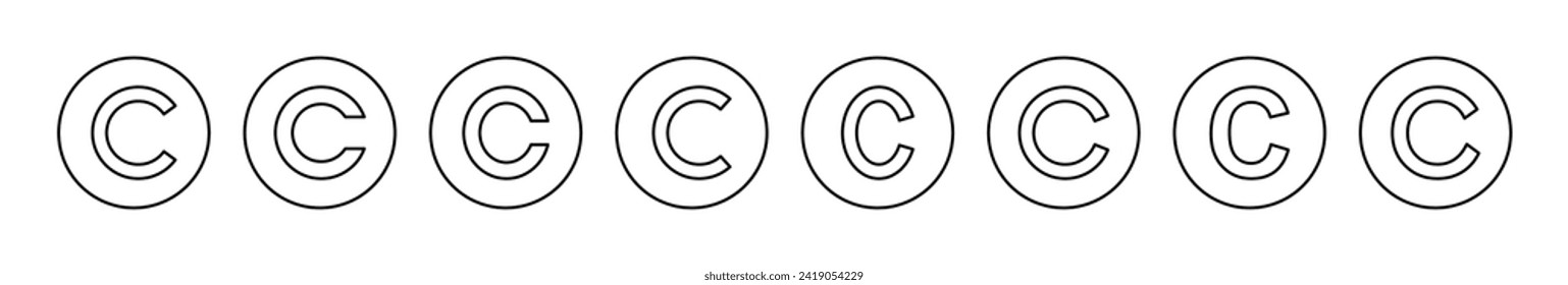 Copyright icon vector. copyright sign and symbol