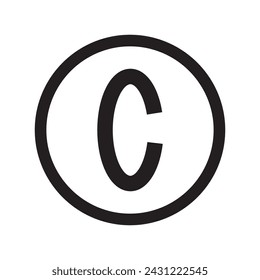  Copyright icon vector. copyright sign and symbol