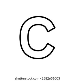 Copyright icon vector. copyright sign and symbol