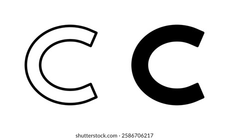 Copyright icon vector. copyright sign and symbol