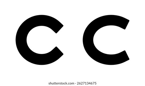 Vector del icono del Derechos de autor. Signo y símbolo del Derechos de autor