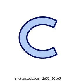 Vector del icono del Derechos de autor. Signo y símbolo del Derechos de autor