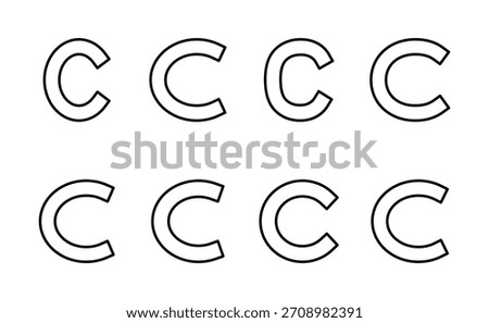 Copyright icon vector. copyright sign and symbol