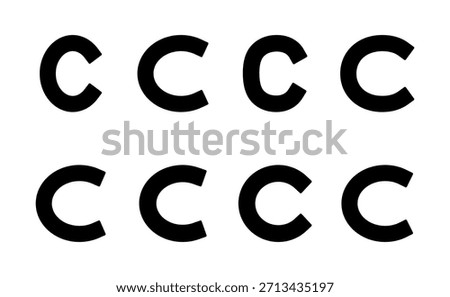 Copyright icon vector. copyright sign and symbol