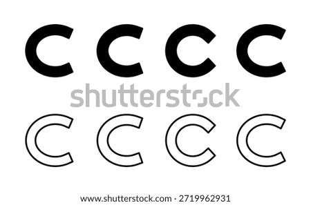 Copyright icon vector. copyright sign and symbol