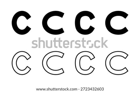 Copyright icon vector. copyright sign and symbol