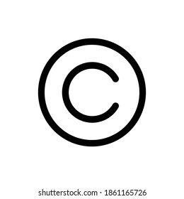 Copyright icon vector. copyright symbols