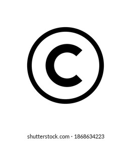 Vector de icono de derechos de autor. símbolos de derechos de autor