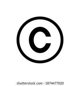 Vector de icono de derechos de autor. símbolos de derechos de autor