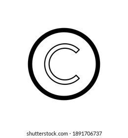 Copyright icon vector. copyright symbols