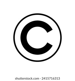 Copyright icon vector. copyright symbols