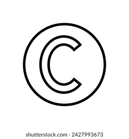 Copyright icon vector. copyright symbols