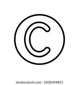 Icono de copyright vector. símbolos de copyright