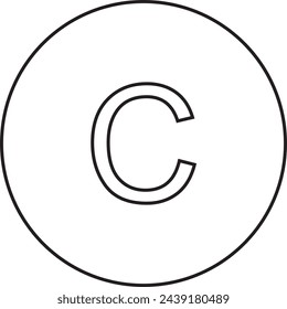 Icono de copyright vector. símbolos de copyright