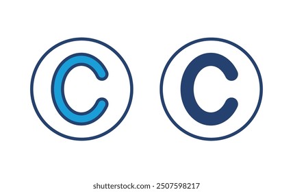 Vector de icono de Derechos de autor. símbolos de Derechos de autor