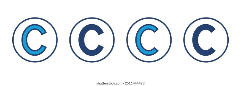 Copyright icon vector. copyright symbols