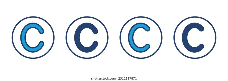 Copyright icon vector. copyright symbols