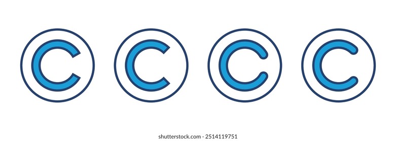 Copyright icon vector. copyright symbols