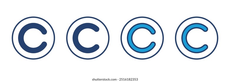 Copyright icon vector. copyright symbols