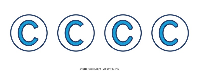 Vector de icono de Derechos de autor. símbolos de Derechos de autor