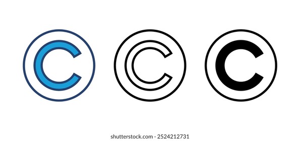 Vector de icono de Derechos de autor. símbolos de Derechos de autor