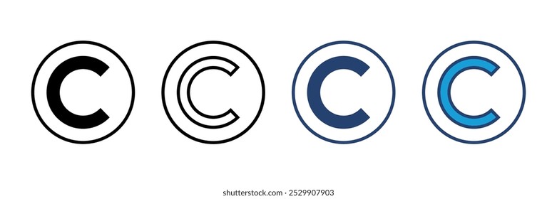 Copyright icon vector. copyright symbols