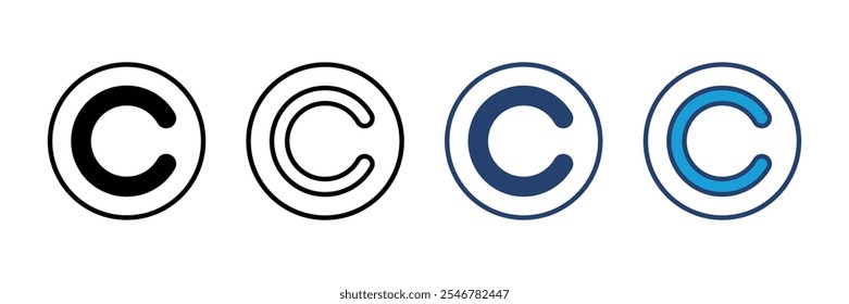Vector de icono de Derechos de autor. símbolos de Derechos de autor