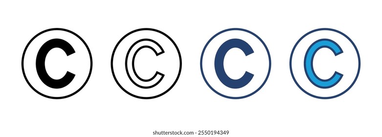 Vector de icono de Derechos de autor. símbolos de Derechos de autor