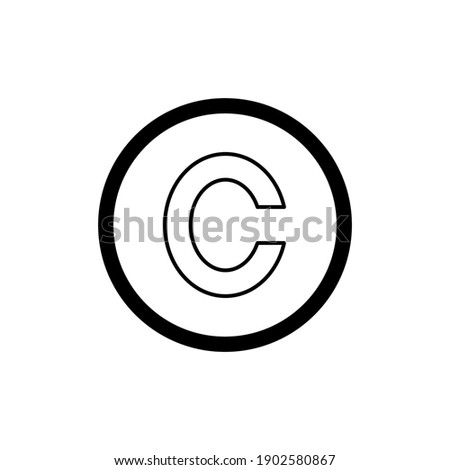 Copyright icon vector. copyright symbols