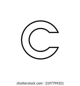 Copyright icon vector for web and mobile app. copyright sign and symbol