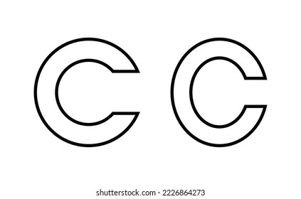 Copyright icon vector for web and mobile app. copyright sign and symbol