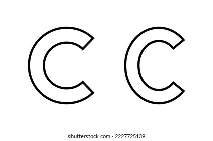Copyright icon vector for web and mobile app. copyright sign and symbol