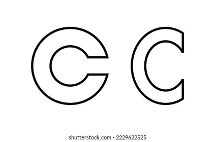 Copyright icon vector for web and mobile app. copyright sign and symbol