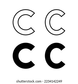 Copyright icon vector for web and mobile app. copyright sign and symbol