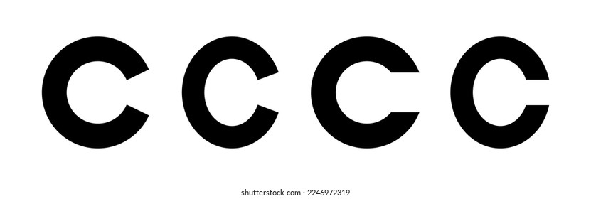 Copyright icon vector for web and mobile app. copyright sign and symbol